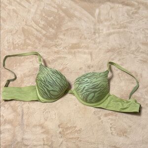 Green Zebra-Print T-Shirt Bra - Women Intimates